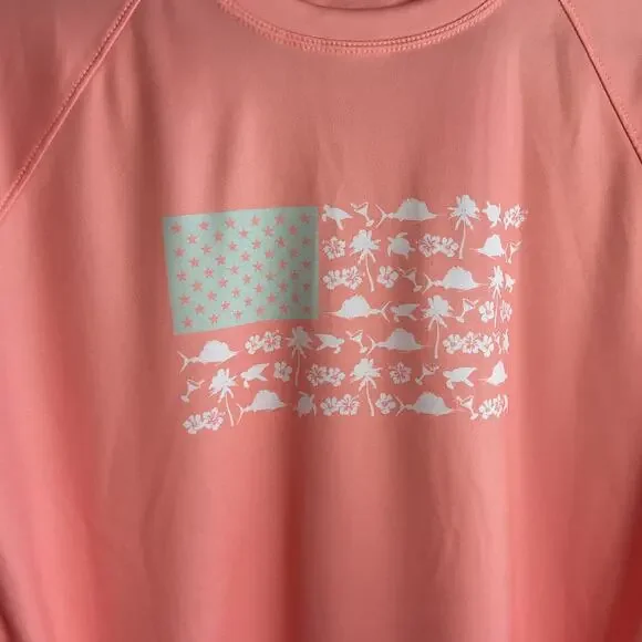 Columbia Womens Performance Fishing Gear Long Sleeve Flag Tee Pink XL - Picture 5 of 11